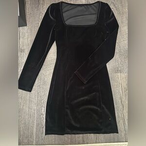 Elegant Black Velvet Dress